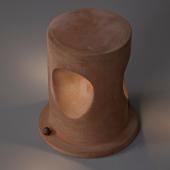 kulteri lampa vilagitas tegla szin keramia lampa modern design vilagitotorony setany megvilagitas terasz park formavivendi lakberendezes.jpg